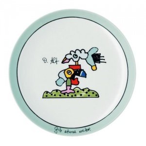 Teller "GIB ETWAS WEITER"- blau SCHÖPFER