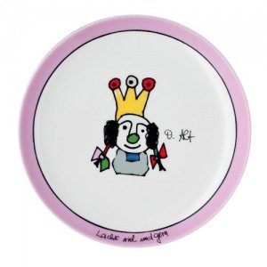 Teller "LACHE VIEL & GERN"- rose SCHÖPFE