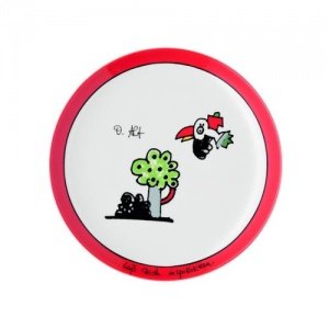 Teller "LASS DICH INSPIRIEREN"- rot SCHÖ