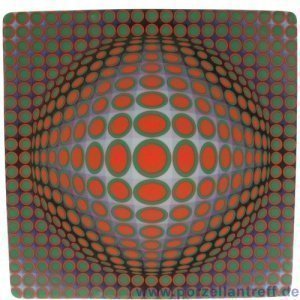 Tettau Vasarely Frühstücksteller bunt 20