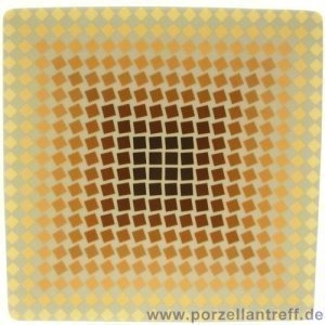 Tettau Vasarely Frühstücksteller gelb 20