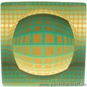 Tettau Vasarely Frühstücksteller grün 20