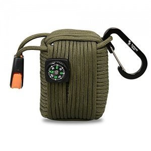 The Friendly Swede Survival-Pod - Survival-Kit inklusive Drahtsäge, Rettungsdecke und Paracord (Arm