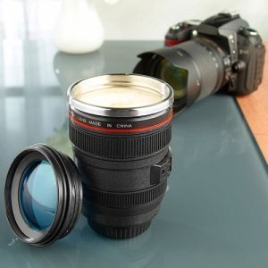 Thermo Kaffeebecher - Kamera Objektiv