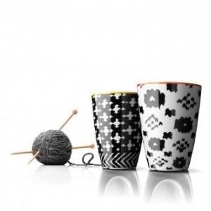 Thermobecher medium Nordic Wool orange/y