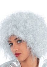 Tinsel Fuzzy Wig silver