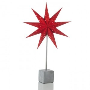 Tisch-Standstern Hard rot, H 58 cm