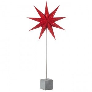 Tisch-Standstern Hard rot, H 76 cm