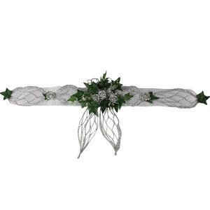 Tischband Silberne Rose