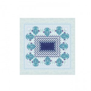 Tischdecke Bodhran blau 170x170 cm