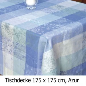 Tischdecke Mille Couleurs Azur, quadrati