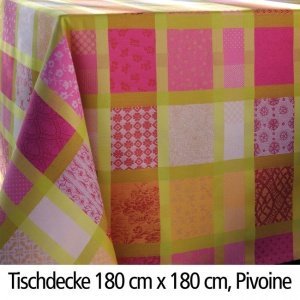 Tischdecke Mille Ladies Pivoine 180x180 