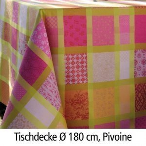 Tischdecke Mille Ladies Pivoine D: 180 c