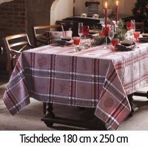 Tischdecke Mille Noel Chalet 180 x 250 c