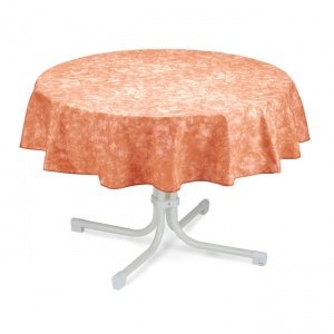 Tischdecke Milo rund D:160cm terrakotta