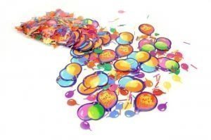 Tischdeko: bedrucktes Konfetti *HAPPY BI