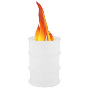 Tischfeuer Feuertonne (Weiß)