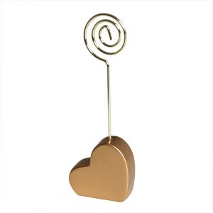 Tischkartenhalter Flaches Herz, gold