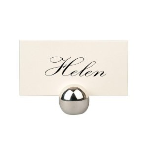 Tischkartenhalter Silberne Kugel