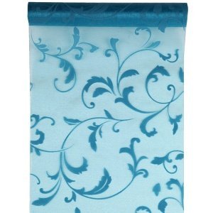 Tischläufer Arabeske, türkis, 5 m