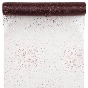 Tischläufer Glamour, braun, 5 m