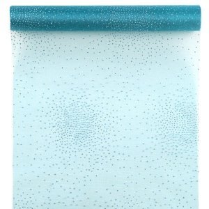 Tischläufer Glamour, türkis, 5m