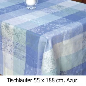 Tischläufer Mille Couleurs, 2er-Set, Azu