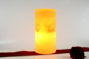 Tischlampe Zylinder apricot