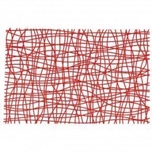 Tischset Silk transparent rot