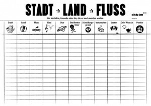 Tischset Stadt Land Fluss A3