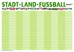 Tischset Stadt Land Fussball