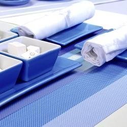 Tischset Streifen blau