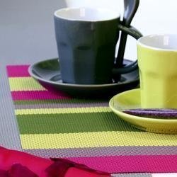 Tischset Streifen pink grün