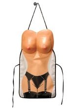 Tittenschürze mit Strapse schwarz