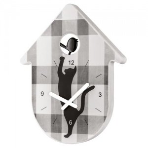 TOC-TOC Kuckucksuhr "Katze + Vogel"