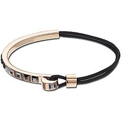 Toby Black Armband, rosa vergoldet