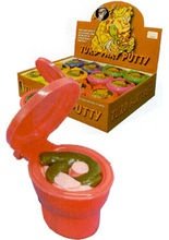 Toilette mit schleimigem Haufen