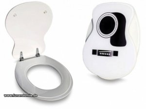 Toiletten-Sitz in Form einer Gitarre