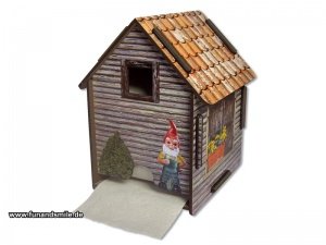 Toilettenpapierspender Haus mit Zwerg