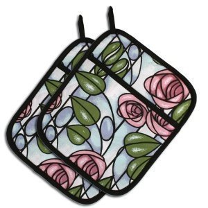 Topf-Handschuhe "Mackintosh Rose"