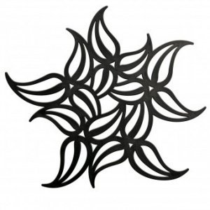 Topfuntersetzer Flame solid schwarz