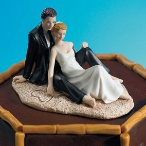 Tortenfigur Hochzeit am Strand