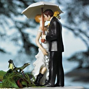 Tortenfigur Liebesschirm