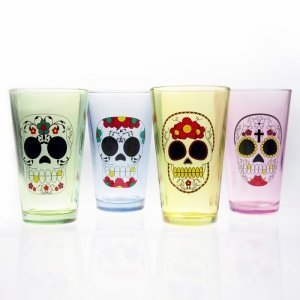 Totenkopf Gläser - 4er Set