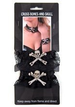 Totenkopf Halsband Armband Halloween Set