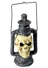 Totenkopf-Laterne mit LED-Licht