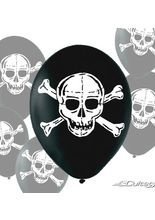 Totenkopf Luftballons 6er-Set