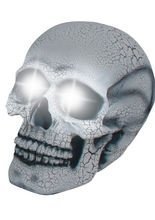 Totenkopf mit Leuchtaugen Halloween Deko