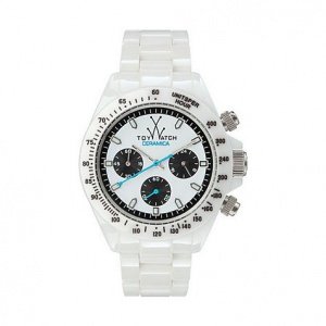 ToyWatch Unisexuhr Ceramica Chrono White