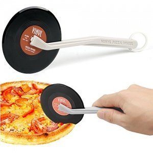 TRIXES Pizza Wheel Vintage Vinyl Schallplatten Pizza Schneider Cutter NEUHEIT cooles Küchen Accesso